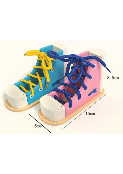 Montessori Yürümeye Başlayan Çocuk Ayakkabı Bağcığı, Ahşap Oyuncaklar, Ayakkabı Bağcığı Bağlamayı Öğrenme, Diş Geçirme Oyuncakları, Erken Çocukluk Eğitimi Öğrenme Hediyeleri (Yurt Dışından)