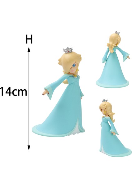 Prenses Papatya Rosalina Şeftali El Kukla Modeli Oyuncak Süper Mario Bros. Prenses Pvc Action Figure Oyuncak Koleksiyon Heykelcik Hediye (Yurt Dışından)