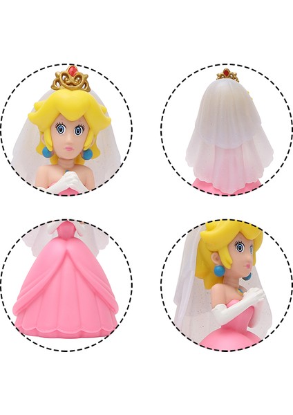 Prenses Papatya Rosalina Şeftali El Kukla Modeli Oyuncak Süper Mario Bros. Prenses Pvc Action Figure Oyuncak Koleksiyon Heykelcik Hediye (Yurt Dışından)