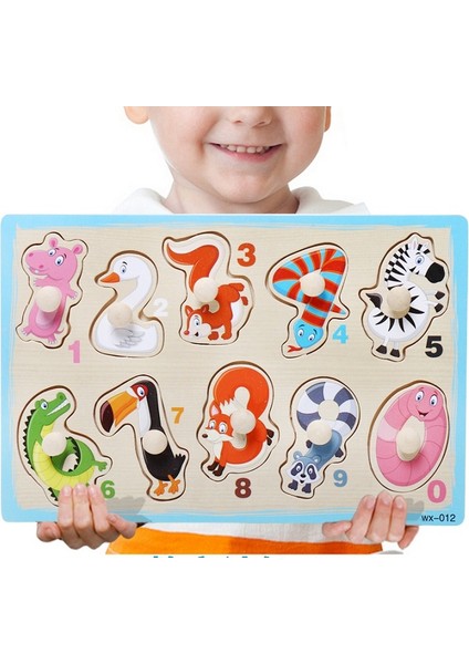 Bebek Oyuncakları Montessori Ahşap Yapbozlar Karikatür Araçlar Deniz Hayvan Bulmacalar Eğitici Ahşap Oyuncaklar Çocuk Hediyeleri (Yurt Dışından)