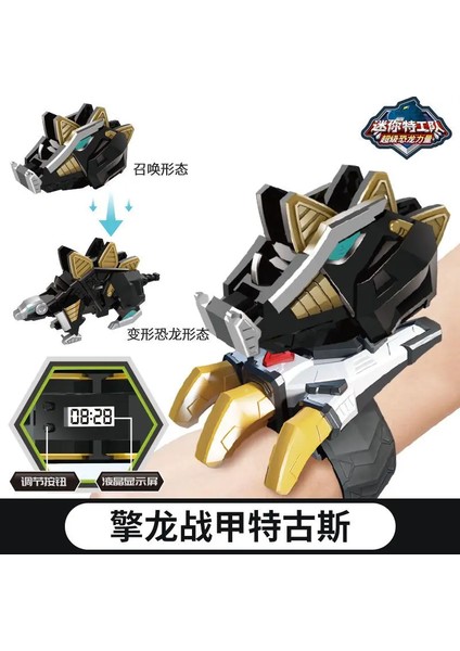 Orijinal Mini Gizli Servis Izle Oyuncak Çocuk Mecha Dönüşüm Robot Süper Dinozor Gücü (Yurt Dışından)
