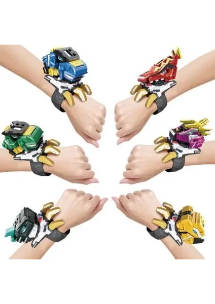 Orijinal Mini Gizli Servis Izle Oyuncak Çocuk Mecha Dönüşüm Robot Süper Dinozor Gücü (Yurt Dışından)