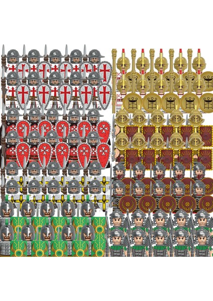 Ortaçağ Askeri Set Karakterler Yapı Taşları Kask Asker Parçaları Çocuk Eğitici Oyuncaklar (Yurt Dışından) modelleri