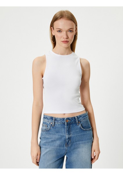 Atlet Sırt Detaylı Bisiklet Yaka Kolsuz Slim Fit modelleri