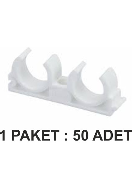 Pprc Çiftli Kelepçe 18 mm Paket 50 Lu