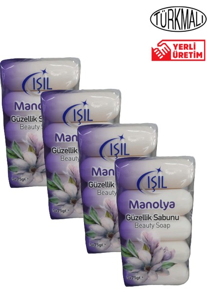 Güzellik Sabunu Işıl 4 Adet (5 x 75 gr ) Manolya