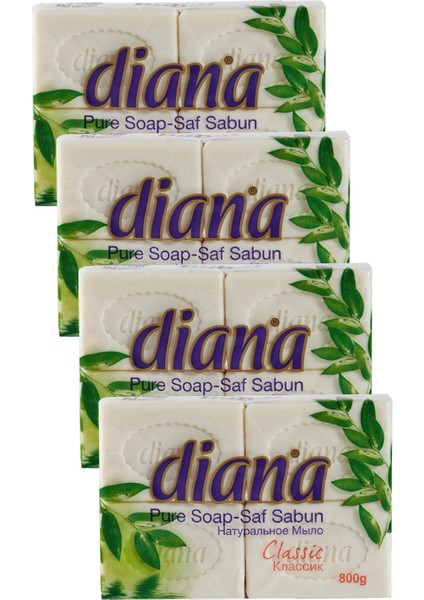 Kalıp Beyaz Sabun Diana 800 gr X4 Adet