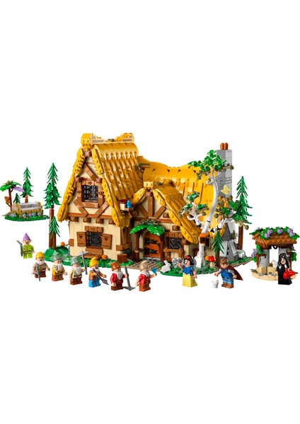 LEGO® | Disney Pamuk Prenses ve Yedi Cücelerin Evi 43242 - Yetişkinler için Pamuk Prenses ve 7 Cüceler Minifigürü İçeren Koleksiyonluk Model Yapım Seti (2229 Parça)