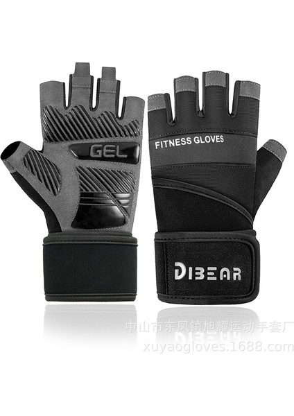 Erkek ve Kadın Spor Halter Bileklik Eldivenleri Fitness Eğitimi Spor Egzersiz Bisiklet Eldiveni Darbeye Dayanıklı (Yurt Dışından)