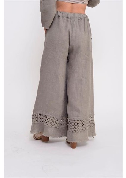 Italyan Fisto Detaylı Keten Pantolon modelleri