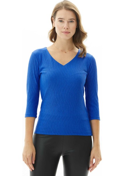 V Yaka Truvakar Kol Pliseli Bluz fiyatları