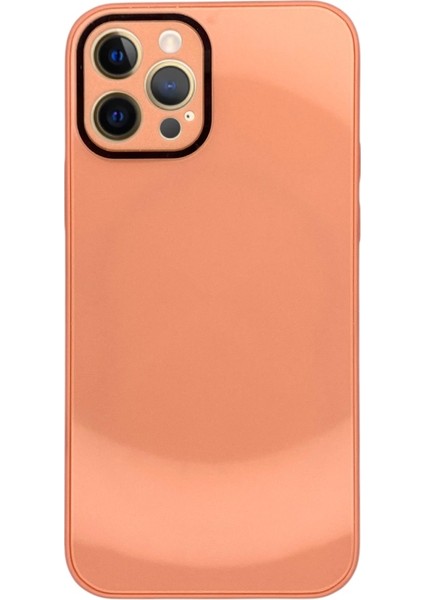 iPhone 12 Pro Pembe Prizma Desenli Cam Görünümlü Kılıf