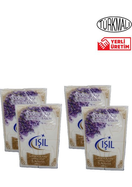 Kalıp Sabun Işıl Saf Sabun 800 gr x 4 Adet Lavanta Kokulu