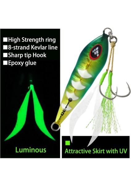 Colork Stili 80G Fstk Patent Deniz Balıkçılığı Yavaş Adım Jig 30G40G60G80G Orfoz Öldürücü Metal Jig Dart Jig Kaşık Yapay Yem Jig Balıkçılık Cazibesi (Yurt Dışından)