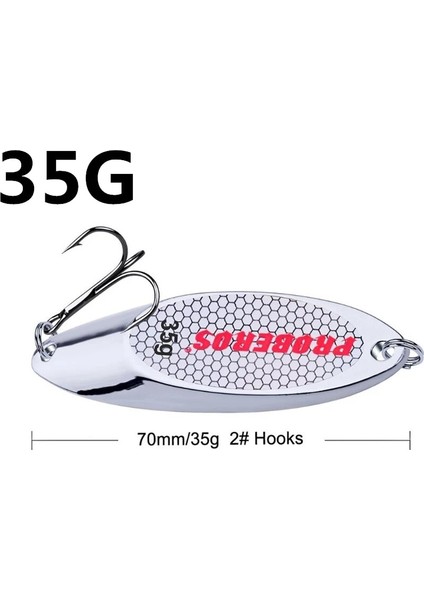 35G Tarzı 1 Adetlot Yüksek 6 Boyutları 3g 7g 10G 14G 18G 21G Payetli Gümüş Kaşık Cazibesi Balıkçılık Yemler Deniz Lures Aracı Wobblerer (Yurt Dışından)