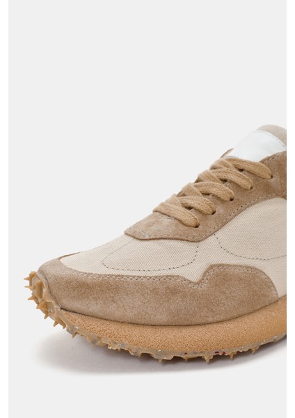 Jones Kadın Bej Süet Deri Sneaker