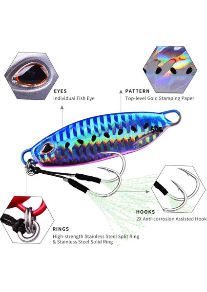 E Tarzı 30G Büyük Jig Balıkçılık Cazibesi Ağırlıkları G Balıkçılık Mastarı Tuzlu Su Lures Metal Bas Jig Isca Yapay Sahte Balık Glitter Holografik (Yurt Dışından) modelleri