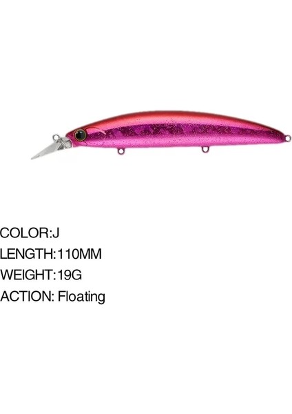 J-19G Stili Büyük Crankbait Minnow Balıkçılık Cazibesi Yüzen Sert Baitg 19G Yapay Yem Balıkçılık Wobblers Yüzme Sazan Olta Takımı (Yurt Dışından)