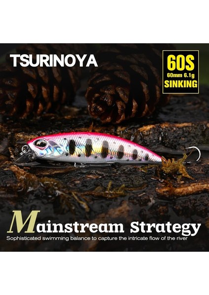 DW67-J Stili Tsurınoya Kral Minnow Balıkçılık Cazibesi Dwg Yapay Sert Yem Pike Bas Alabalık Jerkbait Nehir Wobbler Crankbait (Yurt Dışından)