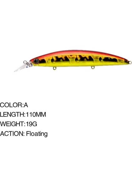 A-19G Tarzı Büyük Crankbait Minnow Balıkçılık Cazibesi Yüzen Sert Baitg 19G Yapay Yem Balıkçılık Wobblers Yüzme Sazan Olta Takımı (Yurt Dışından)