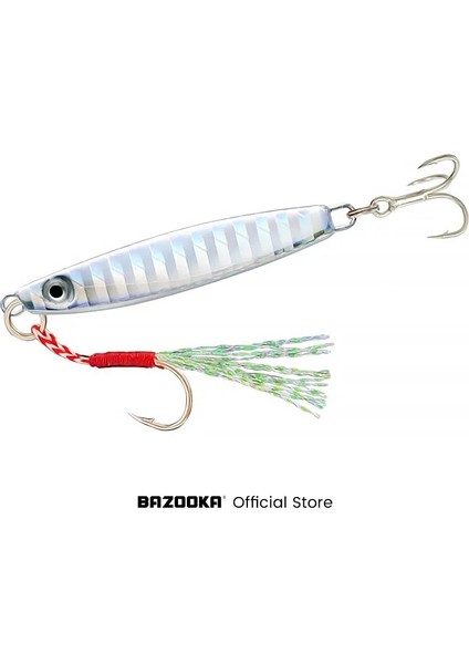 IMAB0004 Stili 21G Bazuka Metal Yavaş Jig Balıkçılık Cazibesi Sert Yapay Biyonik Yem Döküm Jig Kaşık Tekne Baskı Lazer Ton Balığı Bas Jig Kış (Yurt Dışından)