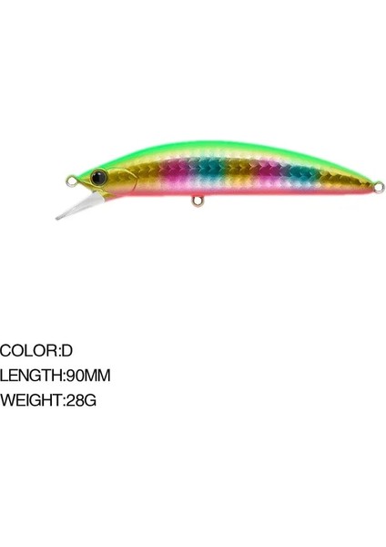 D Tarzı Uzun Atış 9 cm 26G Sığ Dalış Wobblers Minnow Jerkbait Balıkçılık Cazibesi Crankbait Sahte Yem Balıkçılık Sazan Çizgili Bas Pesca (Yurt Dışından)