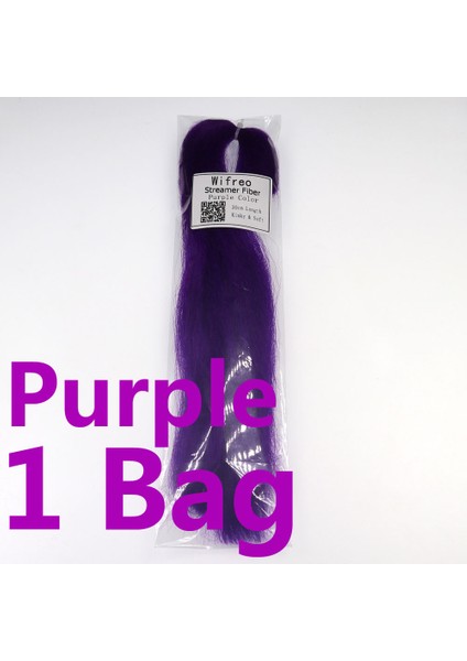 Mor Tarzı Wifreo 1 Paket 30 cm Kıvrımlı Sapıkça Minnow Fiber Çıtası Fly Fiber Bucktail Jig Kafa Bağlama Malzemesi Sinek Balıkçılık Bas Cazibesi (Yurt Dışından)