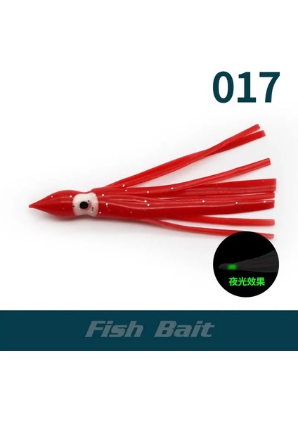 No.17 Tarzı 10CM 5 Adet Gece Aydınlık Ahtapot Modelleme Yem Renk Mini Biyonik Cazibesi Yumuşak Yem Deniz Balıkçılığı Yem Kalamar Yem Levrek Olta Takımı (Yurt Dışından)