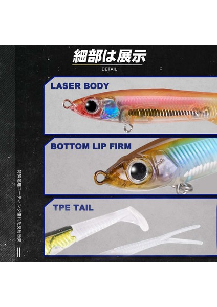 No.3 Tarzı 65 mm D1 Askı Kalem Balıkçılık Cazibesi G Jerkbait Üst Su Uzun Döküm Yemler Sweetfish Balıkçılık Ürünleri Bas Plastik Yürüteç (Yurt Dışından)