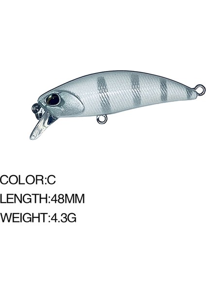C Tarzı 4.8 cm 4.3g Balıkçılık Cazibesi Minnow Wobbler Spearhead 48HS Ağır Batan Jerkbait Swimbait Yapay Sert Yem Alabalık Yem Bas Yem (Yurt Dışından)