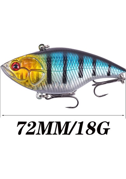 H Tarzı 1 Pc Titreşim Batan Vıb Balıkçılık Cazibesi 7.2 cm 18G Dudaksız Crankbait Yapay Sert Yem Tüm Derinlik Kış Pike Bas Kış Mücadele (Yurt Dışından) modelleri