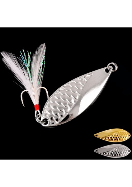 10 Gümüş Kanca Stili Ake Sert Kaşık Cazibesi Metal Payetler Yemler Tiz Kanca Tüy Balıkçılık Lures Altın Gümüş 3.5gggggg (Yurt Dışından) fiyatları