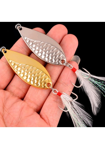10 Gümüş Kanca Stili Ake Sert Kaşık Cazibesi Metal Payetler Yemler Tiz Kanca Tüy Balıkçılık Lures Altın Gümüş 3.5gggggg (Yurt Dışından) fırsatları