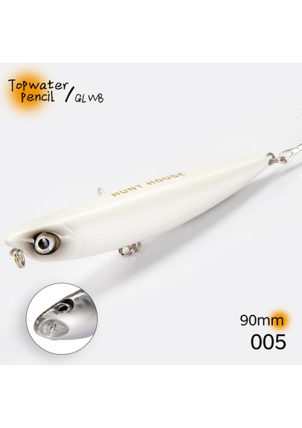 005-90MM Tarzı 120MM Hunthouse D02 Sparrow Kalem Yüzey Balıkçılık Cazibesi Topwater Stickbaits G Üst Yürüyüşe Pesca Bas Mücadelesi LW519 (Yurt Dışından)