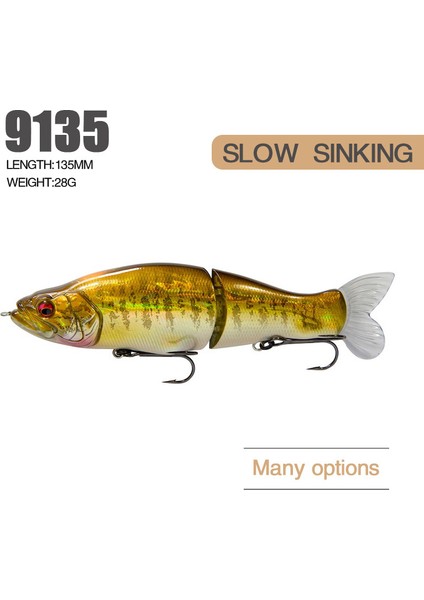Ben Tarzım Yumuşak Kuyruklu Abs Gövde Swimbaits Turna ve Levrek Için Yumuşak Yem Üst Balıkçılık Yemleri Eklemli Minnow Wobblers (Yurt Dışından) fiyatları