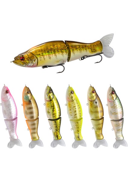 Ben Tarzım Yumuşak Kuyruklu Abs Gövde Swimbaits Turna ve Levrek Için Yumuşak Yem Üst Balıkçılık Yemleri Eklemli Minnow Wobblers (Yurt Dışından) fırsatları