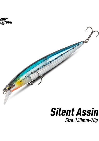 ASSIN-M02 Tarzı Leydun Yüzen Levrek Balıkçılık Yemler G Minnow Lures Flaş Bıçaklı Sert Yem Iyi Aksiyon Wobblers Pike Mücadelesi (Yurt Dışından)