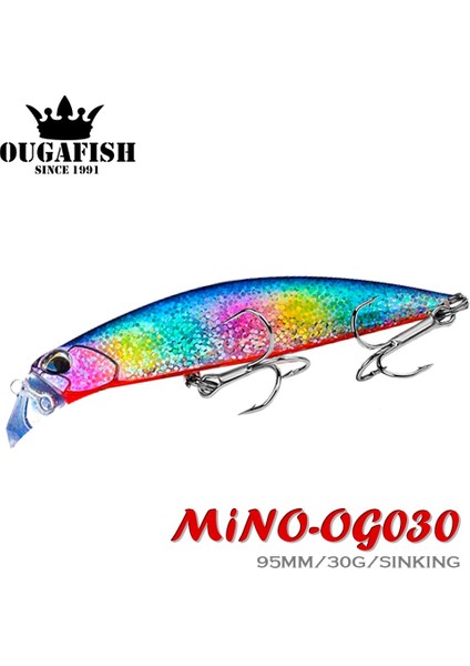J Tarzı 30GX9.5CM Minnow Balıkçılık Cazibesi 30G Jerkbait Batan Tam Su Pesca Accesorios Mar Sazan Balık Leurre Isca Yapay Angeln Ekipmanları (Yurt Dışından)