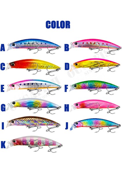 J Tarzı 30GX9.5CM Minnow Balıkçılık Cazibesi 30G Jerkbait Batan Tam Su Pesca Accesorios Mar Sazan Balık Leurre Isca Yapay Angeln Ekipmanları (Yurt Dışından)
