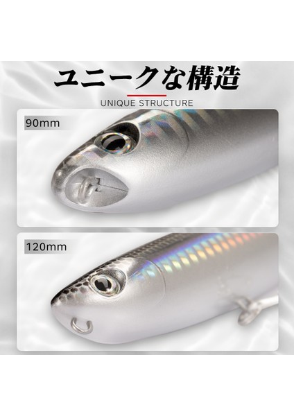 005-120MM Tarzı 120MM Hunthouse D02 Sparrow Kalem Yüzey Balıkçılık Cazibesi Topwater Stickbaits G Üst Yürüyüşe Pesca Bas Mücadelesi LW519 (Yurt Dışından)