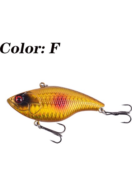 F Tarzı 1 Pc Titreşim Batan Vıb Balıkçılık Cazibesi 7.2 cm 18G Dudaksız Crankbait Yapay Sert Yem Tüm Derinlik Kış Pike Bas Kış Mücadele (Yurt Dışından)