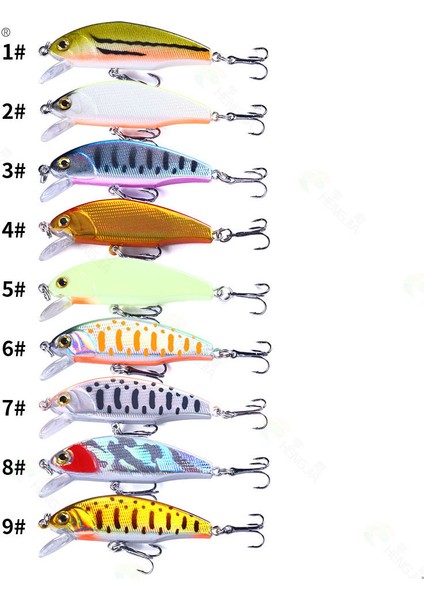 No.9 Stili 1 Pc G Smith Batan Minnow Wobblers Balıkçılık Lures Alabalık Yapay Plastik Sert Yem Jerkbaits Peche Bas Sazan Balıkçılık (Yurt Dışından) fırsatları