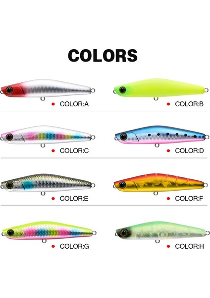 Bir Stil Uzun Atış Yavaş Yavaş Batan Minnow Tuzlu Su Balıkçılık Cazibesi G Büyük Alabalık Pike Nehir Gölü Sert Yemler Jerkbait Kalem (Yurt Dışından)