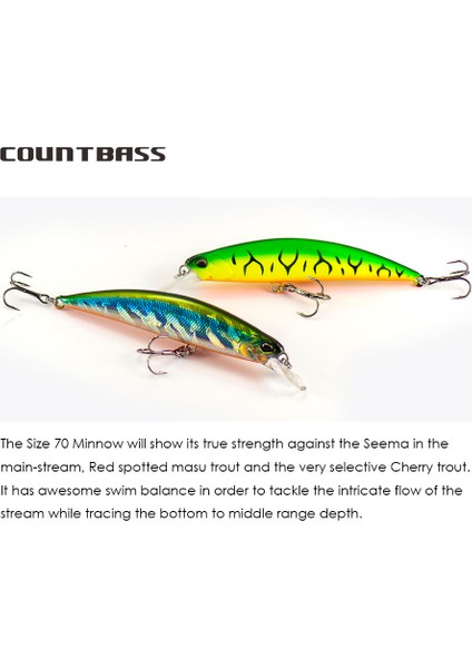 No.9 Stili 70MM Countbaking Minnow Sert Yemler Balıkçılık Yemleri Sallananlar Crankbaits Levrek Leurre Balıkçı Yemi (Yurt Dışından) indirimleri