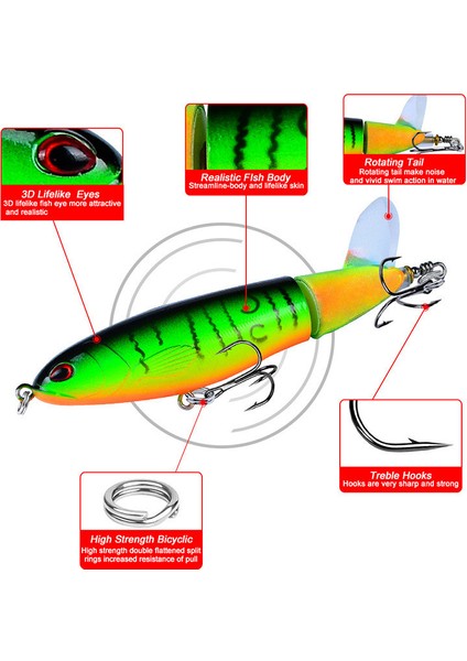 Tlg Shop No.6 Stili 36G Topline Whopper Plopper Topwater Balıkçılık Cazibesi 13G15G36G Yüzen Cazibesi Trolling Crankbait Pike Sert Yemler Yapay Yemler (Yurt Dışından)