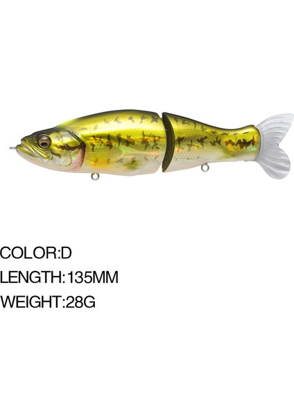 D Tarzı Yumuşak Kuyruklu Abs Gövde Swimbaits Turna ve Levrek Için Yumuşak Yem Üst Balıkçılık Yemleri Eklemli Minnow Wobblers (Yurt Dışından)