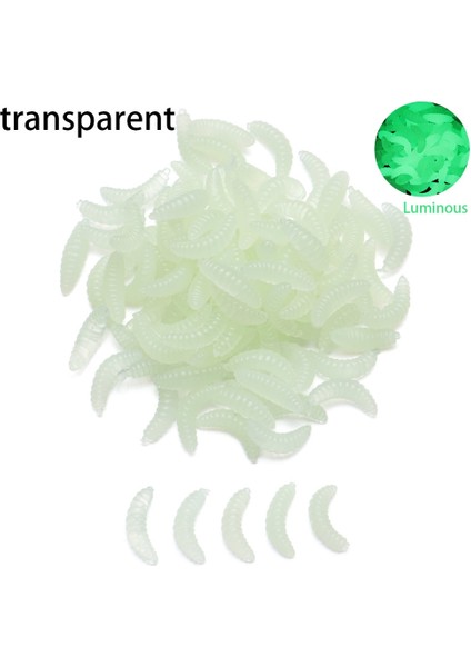 100 Adet Şeffaf Stil .6cm Balıkçılık Cazibesi Kurtçuk Grub Yumuşak Yemler Solucanlar Fildişi Bejaydınlık 1.6cm Yumuşak Yem Balıkçılık Aksesuarı Dropship (Yurt Dışından)