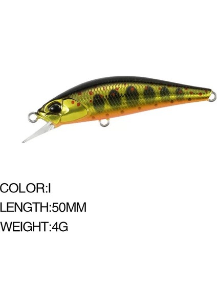 Ben Tarzım 4g-5cm 1 Adet Minnow Balıkçılık Cazibesi G Batan Sert Yem Wobbler Jig Yem Crankbait Sazan Çizgili Bas Pesca Olta Takımı Swimbait (Yurt Dışından)