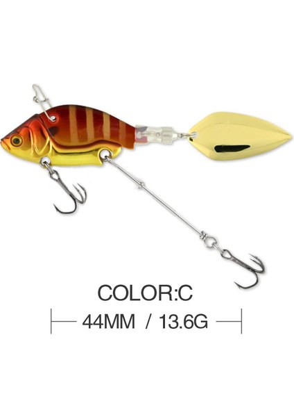 C Tarzı Yenı Dönen Metal Vıb Titreşim Yem Kaşık Balıkçılık Lures 13.6g 4.4 cm Jigs Alabalık Kış Balıkçılık Sert Yemler Pesca Mücadele (Yurt Dışından)