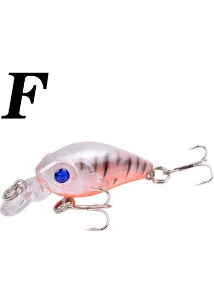 F Tarzı 1 Adet Minnow Balıkçılık Cazibesi 4.5cm 4g Batan Sert Yem Wobblers Jig Yem Crankbait Sazan Çizgili Bas Pesca Olta Takımı Swimbait (Yurt Dışından)